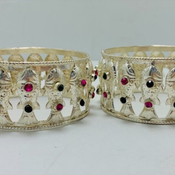 Single Retro Style Bracelet, Boho Handmade Silver Cuff, Tribal Silver Kuchi Cuff - Picture 2 of 7